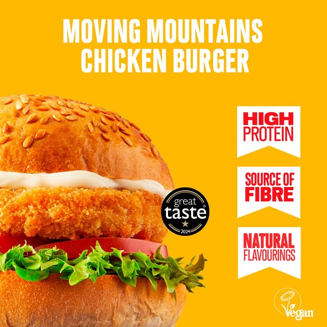 Moving Mountains no chicken burger 180g, imported from the UK