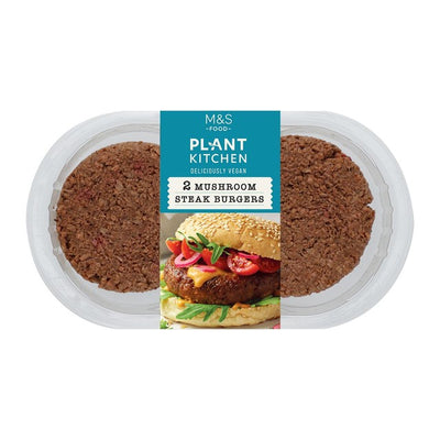 M&S M&S Plant Kitchen برجر ستيك فطر نباتي 230 جم - اشترِ عبر الإنترنت من McGrocer