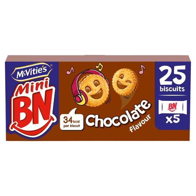 McVitie's Mini BN chocolate flavour biscuits 175g multipack, imported from the UK