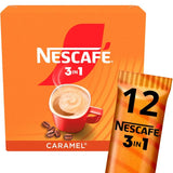 Nescafe 3 In 1 Caramel Instant Coffee Sachets 12x16g