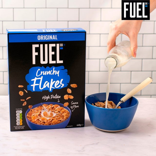 FUEL10K Original Crunchy Flakes high protein breakfast cereal 440g - British product
