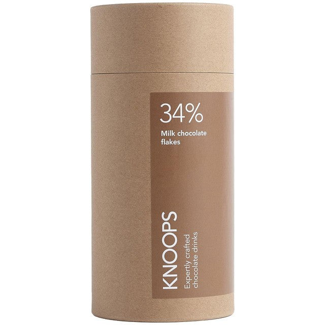 KNOOPS 34% milk hot chocolate flakes 250g, UK version
