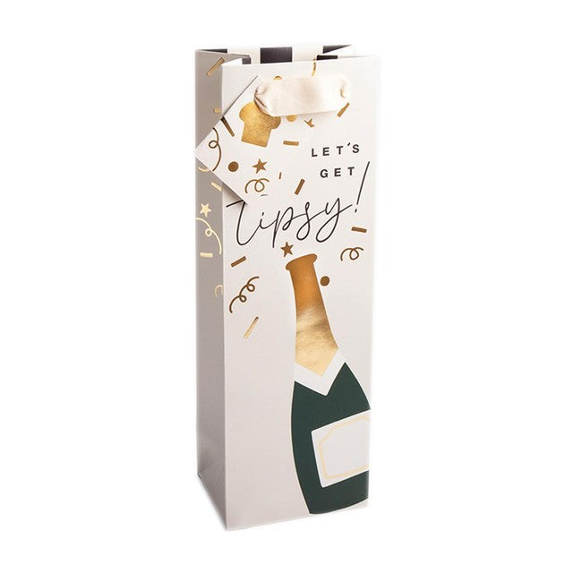 Caroline Gardner Let's Get Tipsy bottle gift bag 37x12x9cm, UK version