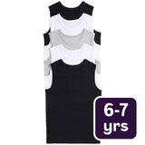 M&S Children's Cotton Vests Black 6-7 Years