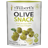 M&S Mr Filbert's Pitted Green Olives with Lemon & Oregano Olive Snacks 50g- Buy online at McGrocer