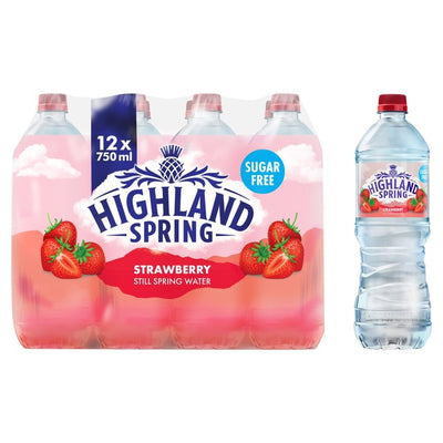 M&S Highland Spring Strawberry Flavoured Still Water- Buy online at McGrocer