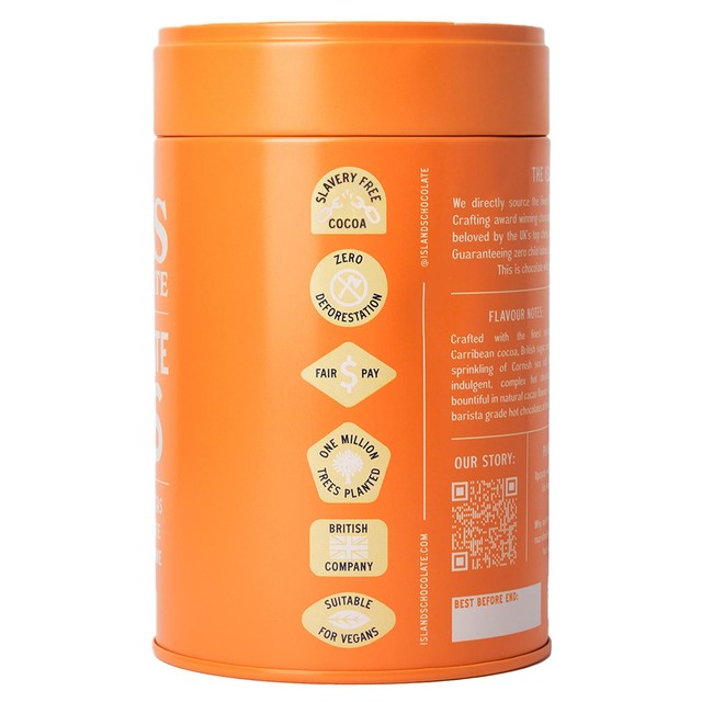 Islands Chocolate 55% dark hot chocolate flakes 200g, UK version