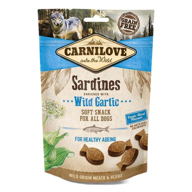 Carnilove sardines with wild garlic dog treats 200g - British product