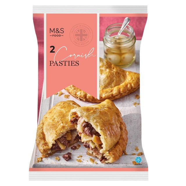 M&S Cornish pasties 300g pack, imported from the UK