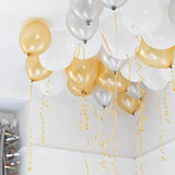 Talking Tables gold silver white latex balloons 30 pack 30cm (British brand)
