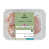M&S organic British chicken thigh fillets 400g, imported from the UK