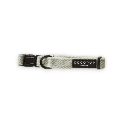 M&S Cocopup London Sage Tweed Dog Collar Small- Buy online at McGrocer