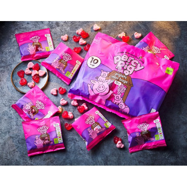 Marks and Spencer Percy Pig fruit gums multipack, imported from the UK