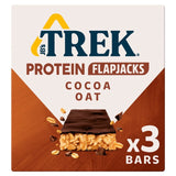 Trek cocoa oat protein flapjacks 3 x 50g (British brand)