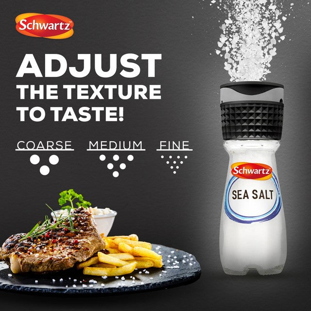 Schwartz adjustable grinder sea salt 60g (British brand)