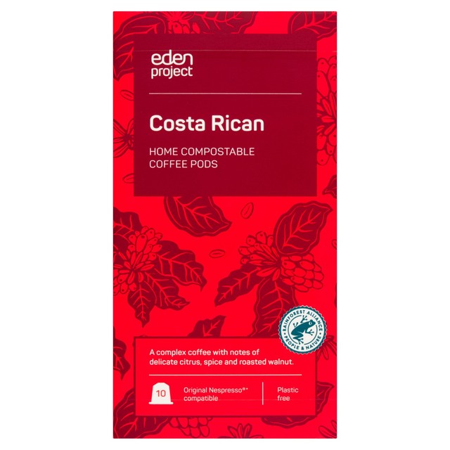 Eden Project Costa Rica coffee capsules 10 per pack - British product