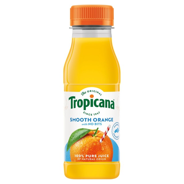 Tropicana smooth orange juice 4 x 250ml cartons (British brand)