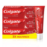 M&S Colgate Max White One Whitening Toothpaste 3 x 75ml- Buy online at McGrocer