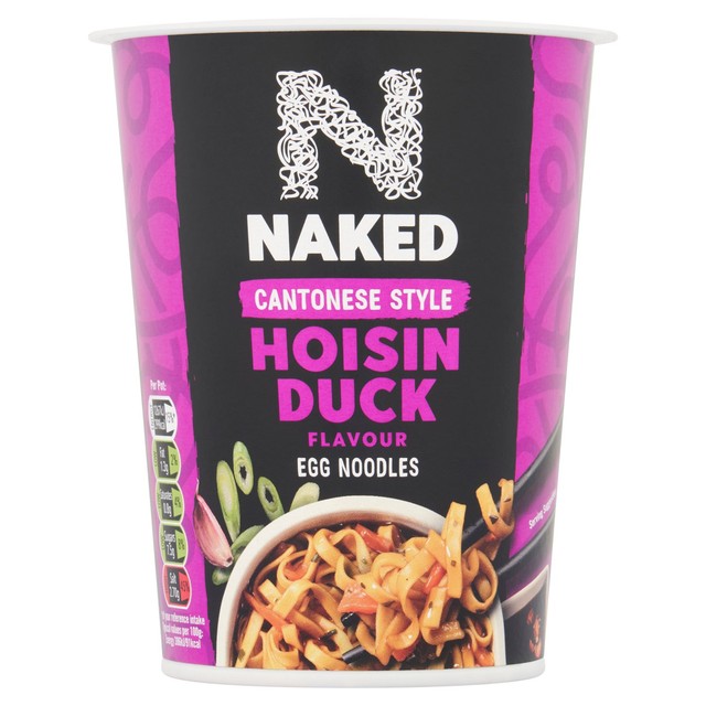 Naked Egg Noodles Hoi Sin Duck 78g imported from the UK