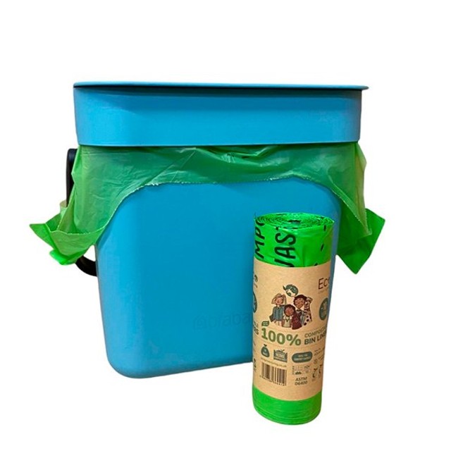 Eco Green Living compostable caddy bags 10L - British product