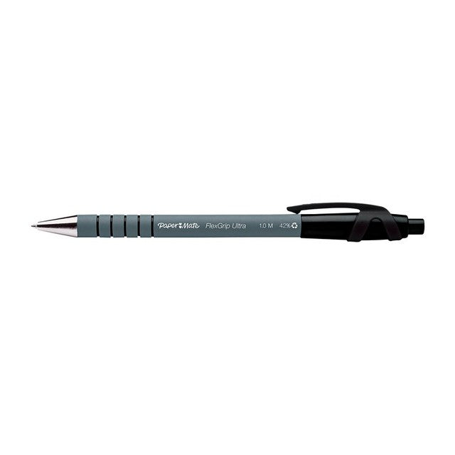 Paper Mate Flex Grip Retractable black ballpoint pen 5-pack, imported from the UK