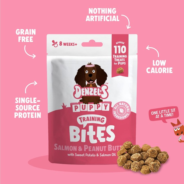 Denzel's salmon & peanut butter puppy training bites 100g - British product