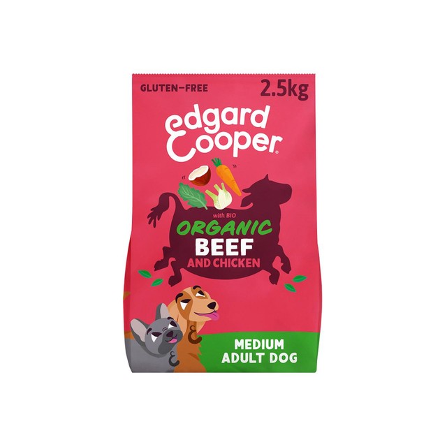 Edgard & Cooper gluten free dry dog food with organic beef and free-range chicken 2.5kg - British product