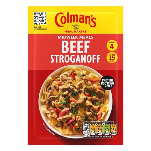 Colman's Beef Stroganoff Recipe Mix pouch - British product