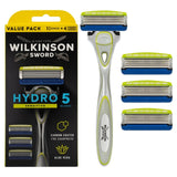 Wilkinson Sword Hydro 5 Sensitive Men's Starter Pack razor (British brand)
