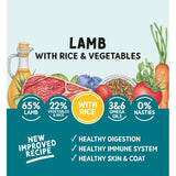 Naturo wet dog food Lamb with Rice & Vegetables 400g, imported from the UK