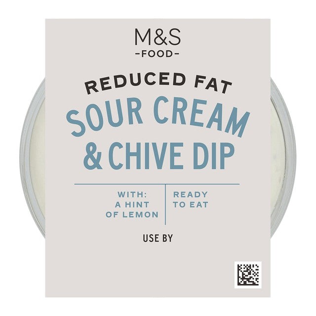 M&S Reduced Fat Sour Cream Dip 230g, imported from the UK
