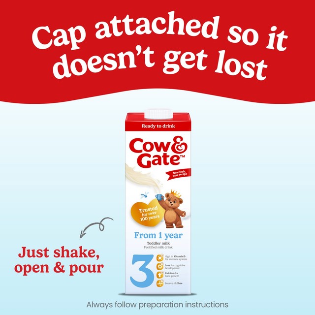 Cow & Gate 3 toddler milk formula 1L - British product