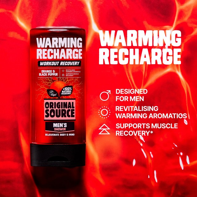 Original Source Workout Recovery Warming Recharge Shower Gel (British brand)
