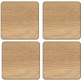 M&S Naturals Creative Tops Oak Veneer Wooden Coasters Pack of 4- Buy online at McGrocer