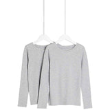 M&S Heatgen Thermal Tops, 6-7 Years, Grey Marl, imported from the UK