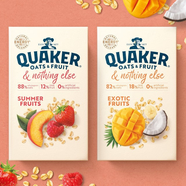 Quaker Summer Berries Porridge Sachets 264g, imported from the UK