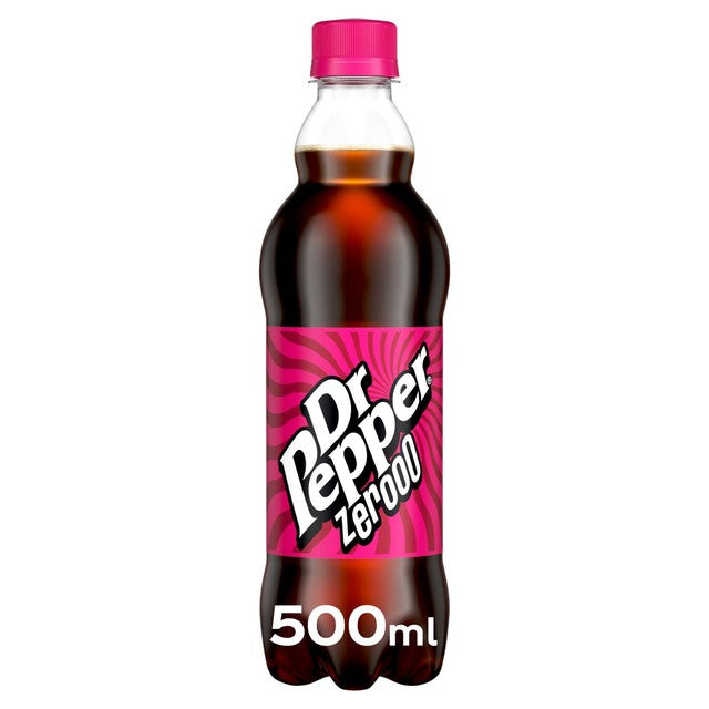 Dr Pepper Zero soft drink 12x500ml - British product