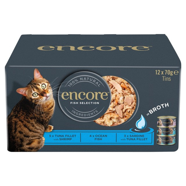 Encore cat food Fish Selection 12 x 70g - British product