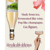 Real dry sparkling tea 75cl, imported from the UK