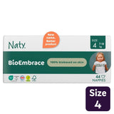 Naty BioEmbrace Big Pack nappies Size 4 (7-18kg), imported from the UK