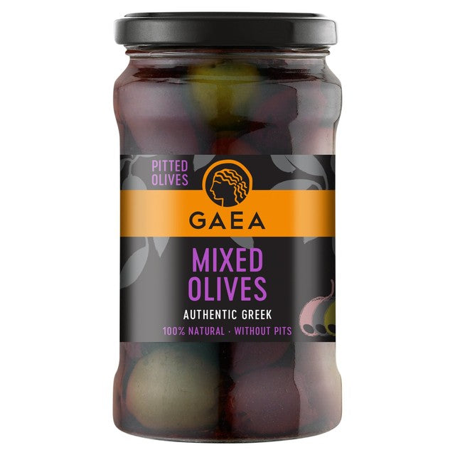 Gaea pitted mixed olives 290g, UK version