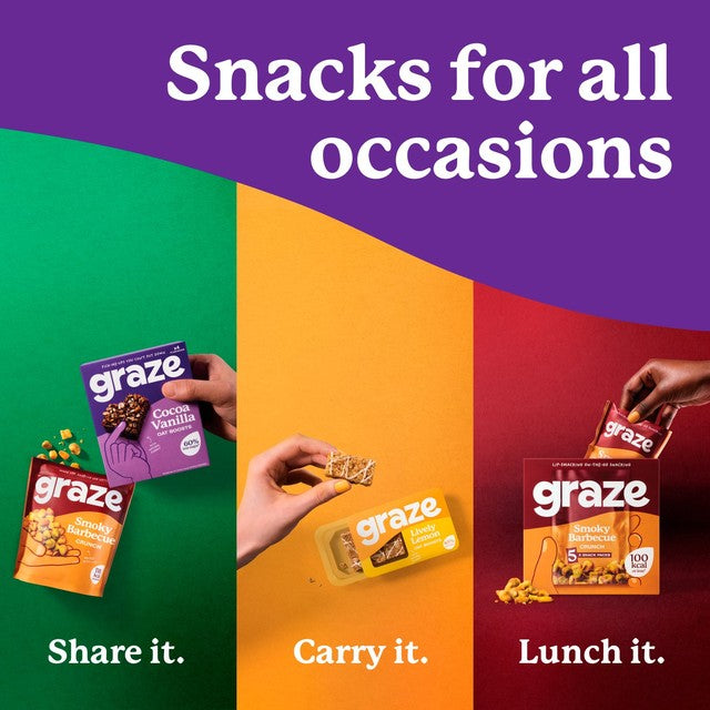 Graze Cocoa Vanilla oat flapjack 4 x 30g, UK version