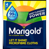 Marigold Let It Shine microfibre cloths 30x30cm 4-pack, imported from the UK