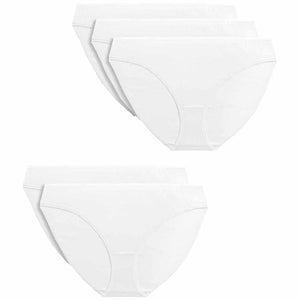 M&S Pure Cotton Bikini Knickers White Women's Underwear 14