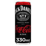 Jack Daniel's Coca-Cola Zero Sugar pre-mixed cocktail 330ml (British brand)
