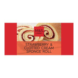 M&S M&S Strawberry Jam & Clotted Cream Sponge Roll Dessert 245g- Buy online at McGrocer