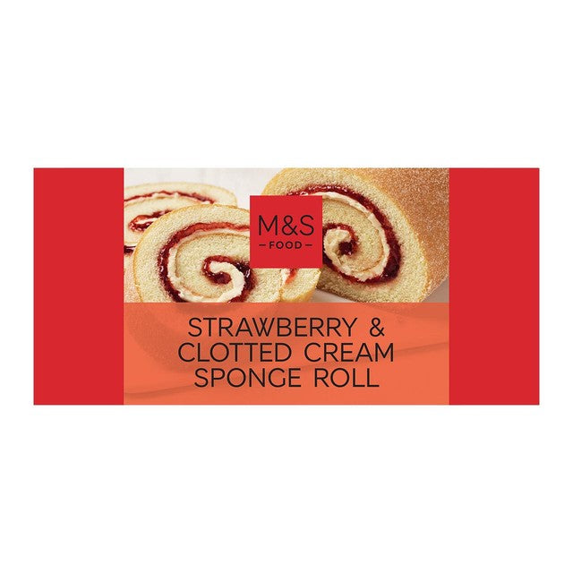 M&S strawberry sponge roll 245g, imported from the UK