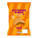 M&S chicken curry extreme ridge cut crisps 150g, imported from the UK