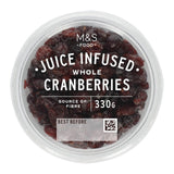 M&S apple juice infused whole cranberries 330g, imported from the UK