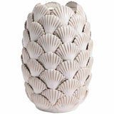 M&S M&S Medium Shell Textured Ceramic Vase White- Buy online at McGrocer